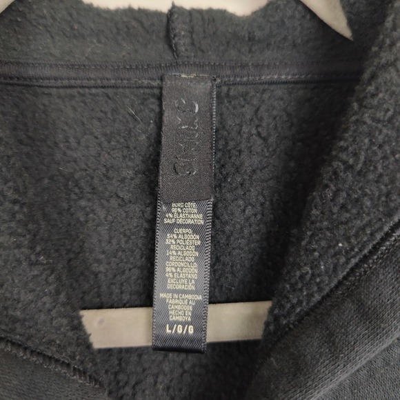 Skims Hoodie Sweatshirt Womens Large Black Full Zip Fleece Casual Lounge - Picture 6 of 8